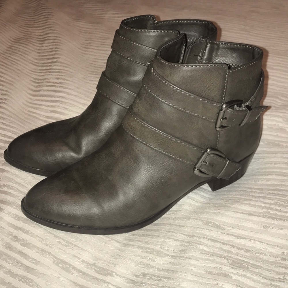 Dark Gray Booties Never Worn